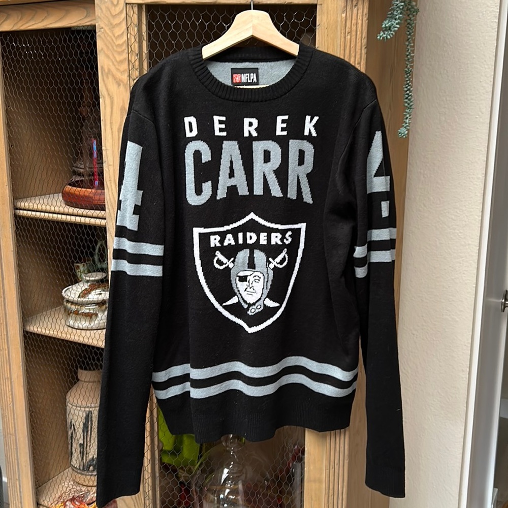 NFLPA Derek Carr Raiders Crewneck Sweater